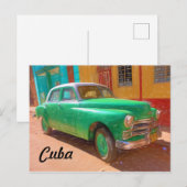 Klassieke Amerikaanse auto in Havana, Cuba-briefka Briefkaart (Voorkant / Achterkant)