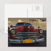 Klassieke Amerikaanse auto in Vinales, Cuba Briefkaart (Voorkant / Achterkant)