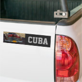 Klassieke Amerikaanse auto in Vinales, Cuba Bumpersticker (Op Truck)