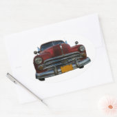 Klassieke Amerikaanse auto in Vinales, Cuba Ovale Sticker (Envelop)