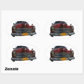 Klassieke Amerikaanse auto in Vinales, Cuba Ovale Sticker (Vel)