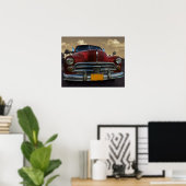 Klassieke Amerikaanse auto in Vinales, Cuba Poster (Thuiskantoor)