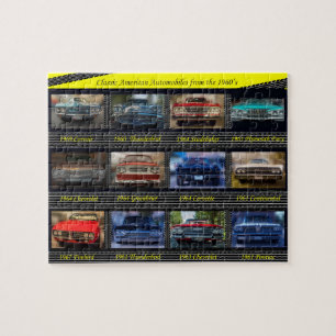 Klassieke Amerikaanse Automobiles uit de jaren zes Legpuzzel