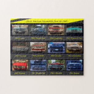 Klassieke Amerikaanse Automobiles uit de jaren zes Legpuzzel