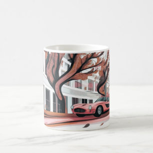 Klassieke Amerikaanse auto's Muur Kunstprint, Vint Koffiemok