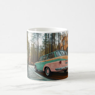 Klassieke Amerikaanse auto's Muur Kunstprint, Vint Koffiemok