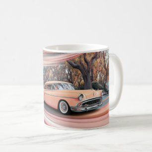 Klassieke Amerikaanse auto's muurkunstprint, Vinta Koffiemok