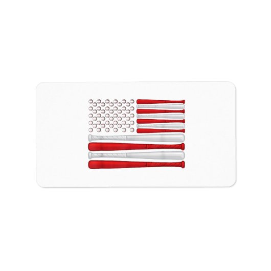 Klassieke Amerikaanse Baseball-vlag - honkbal Etiket (Voorkant)