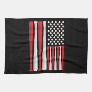Klassieke Amerikaanse Baseball-vlag - honkbal Theedoek