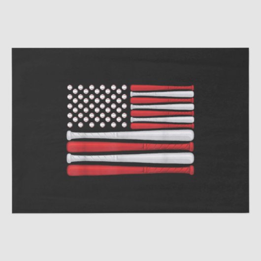Klassieke Amerikaanse Baseball-vlag - honkbal Tissuepapier (Voorkant)
