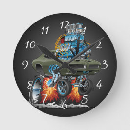 Klassieke Amerikaanse Cartoon met warme staart Ronde Klok