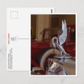 Klassieke Amerikaanse Chrome Hood Ornament Briefkaart (Voorkant / Achterkant)