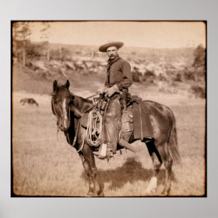 KLASSIEKE AMERIKAANSE COWBOY c. 1888 Poster