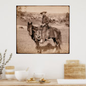 KLASSIEKE AMERIKAANSE COWBOY c. 1888 Poster (Keuken)