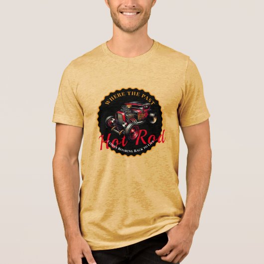 Klassieke Amerikaanse Hot Rod Tri-Blend Shirt (Voorkant)