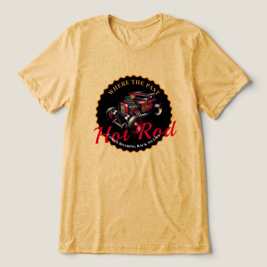 Klassieke Amerikaanse Hot Rod Tri-Blend Shirt (Design voorkant)