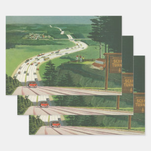 Klassieke Amerikaanse landschapsroutes, autorit Inpakpapier Vel