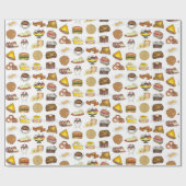 Klassieke Amerikaanse lunch tegen de schatkist Spo Cadeaupapier (Vlak)