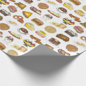 Klassieke Amerikaanse lunch tegen de schatkist Spo Cadeaupapier (Hoek)