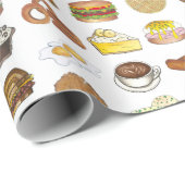 Klassieke Amerikaanse lunch tegen de schatkist Spo Cadeaupapier (Rol Hoek)