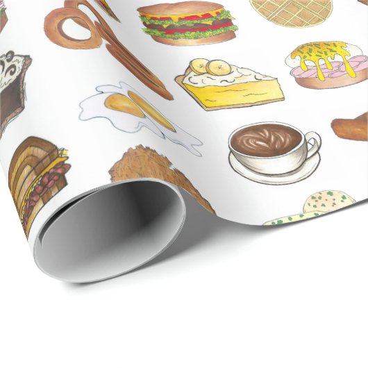 Klassieke Amerikaanse lunch tegen de schatkist Spo Cadeaupapier (Rol Hoek)