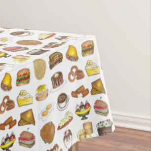 Klassieke Amerikaanse lunch tegen de schatkist Spo Tafelkleed