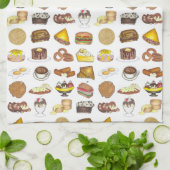 Klassieke Amerikaanse lunch tegen de schatkist Spo Theedoek (Gevouwen)