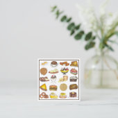 Klassieke Amerikaanse lunch tegen de schatkist Spo Vierkante Visitekaartje (Staand voorkant)