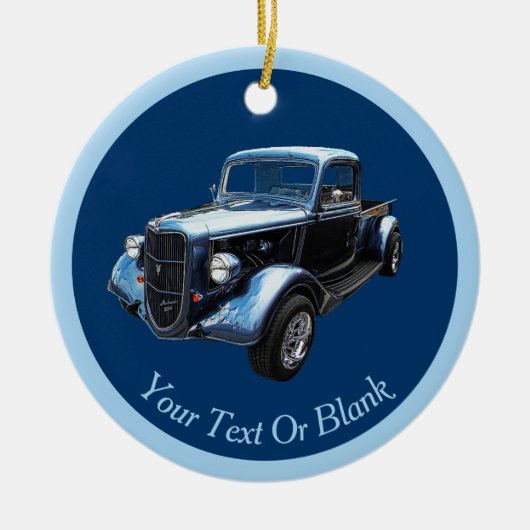 Klassieke Amerikaanse make Pickup uit 1937 Keramisch Ornament (Voorkant)