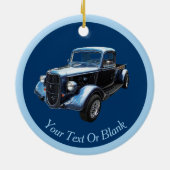 Klassieke Amerikaanse make Pickup uit 1937 Keramisch Ornament (Achterkant)