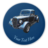 Klassieke Amerikaanse make Pickup uit 1937 Keramische Knop (Voorkant)