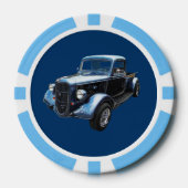 Klassieke Amerikaanse make Pickup uit 1937 Poker Chips (Voorkant)
