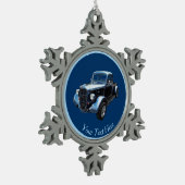 Klassieke Amerikaanse make Pickup uit 1937 Tin Sneeuwvlok Ornament (Links)