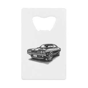 Klassieke Amerikaanse Muscle Car Retro Vintage 60s Creditkaart Flessenopener