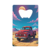 Klassieke Amerikaanse pick-up Creditkaart Flessenopener (Achterkant)