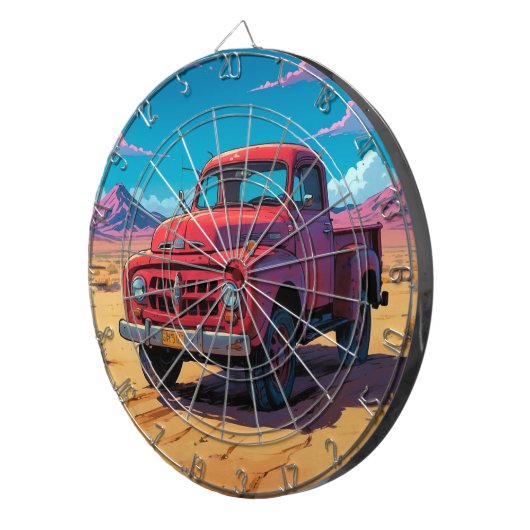 Klassieke Amerikaanse pick-up dartboard Dartbord (Voorkant Rechts)