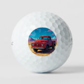 Klassieke Amerikaanse pick-up  Golfballen (Voorkant)