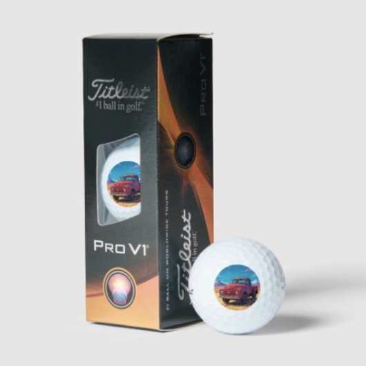 Klassieke Amerikaanse pick-up  Golfballen