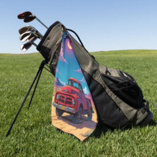 Klassieke Amerikaanse pick-up Golfhanddoek