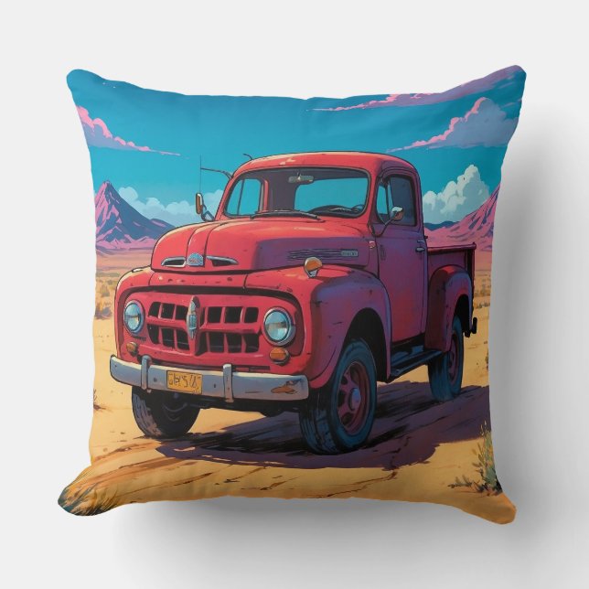 Klassieke Amerikaanse pick-up Kussen (Voorkant)