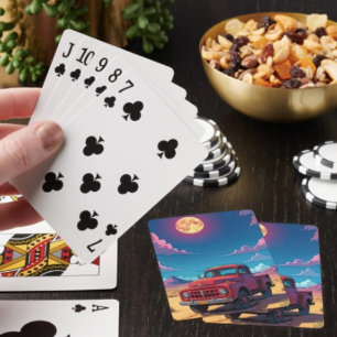 Klassieke Amerikaanse pick-up speelkaarten