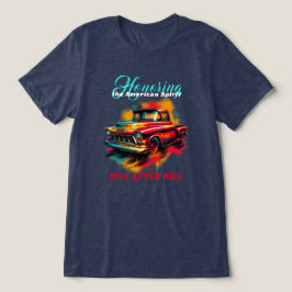 Klassieke Amerikaanse pick-up truck Tri-Blend Shirt