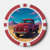Klassieke Amerikaanse Pickup Poker Chips (Voorkant)