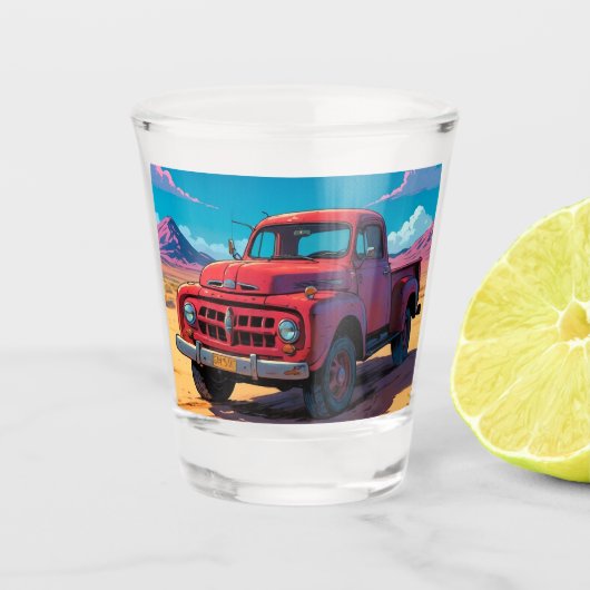 Klassieke Amerikaanse Pickup Shot Glass Glas (Voorkant)