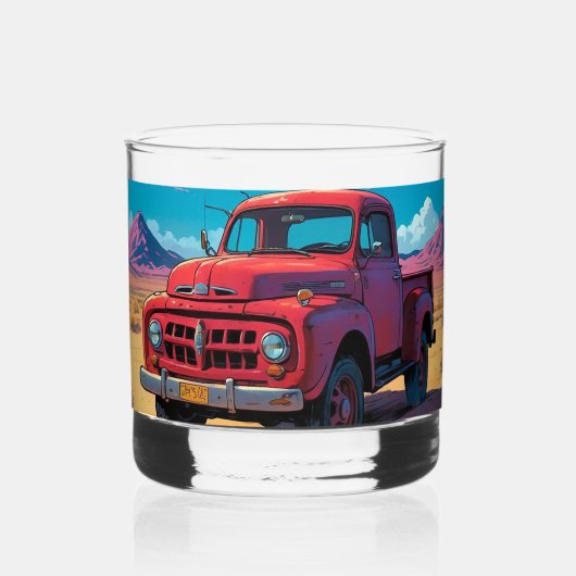 Klassieke Amerikaanse Pickup Whiskey Glas (Voorkant)