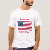 Klassieke Amerikaanse Pride met Flag Name Gezegde  T-shirt (Voorkant)