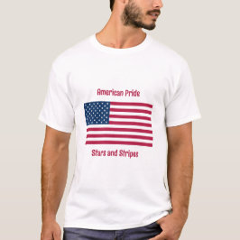 Klassieke Amerikaanse Pride met Flag Name Gezegde  T-shirt