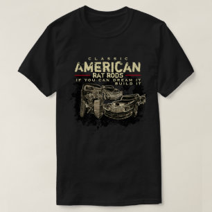 Klassieke Amerikaanse Rat Rods Dark Apparel T-shirt