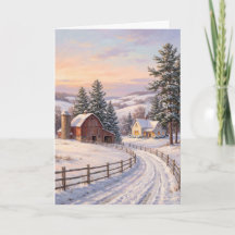 Klassieke Amerikaanse rode schuur boerderij kerstk