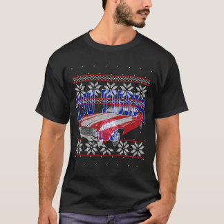 Klassieke Amerikaanse Spier Auto Guy Lelijke Kerst T-shirt